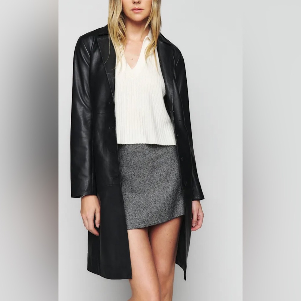 Reformation Black Leather Jacket - Picture 2 of 8